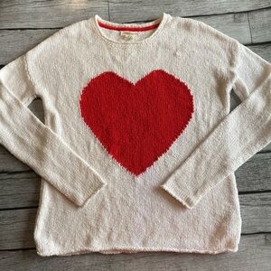 Christian Siriano New York Knit Sweater with Red Heart. Size Large